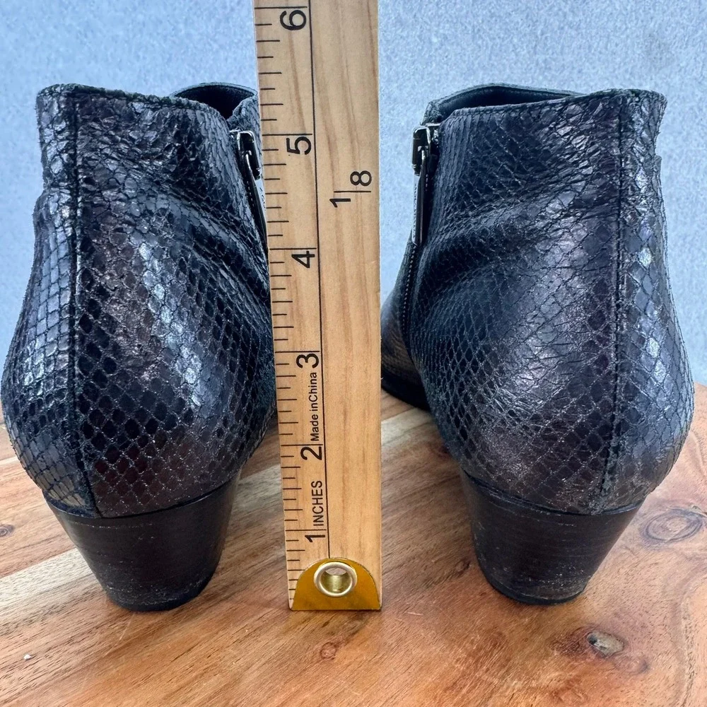 AQUATALIA Ankle Boots Snakeskin Print Made in Italy Pointed Toe‎ Size 9